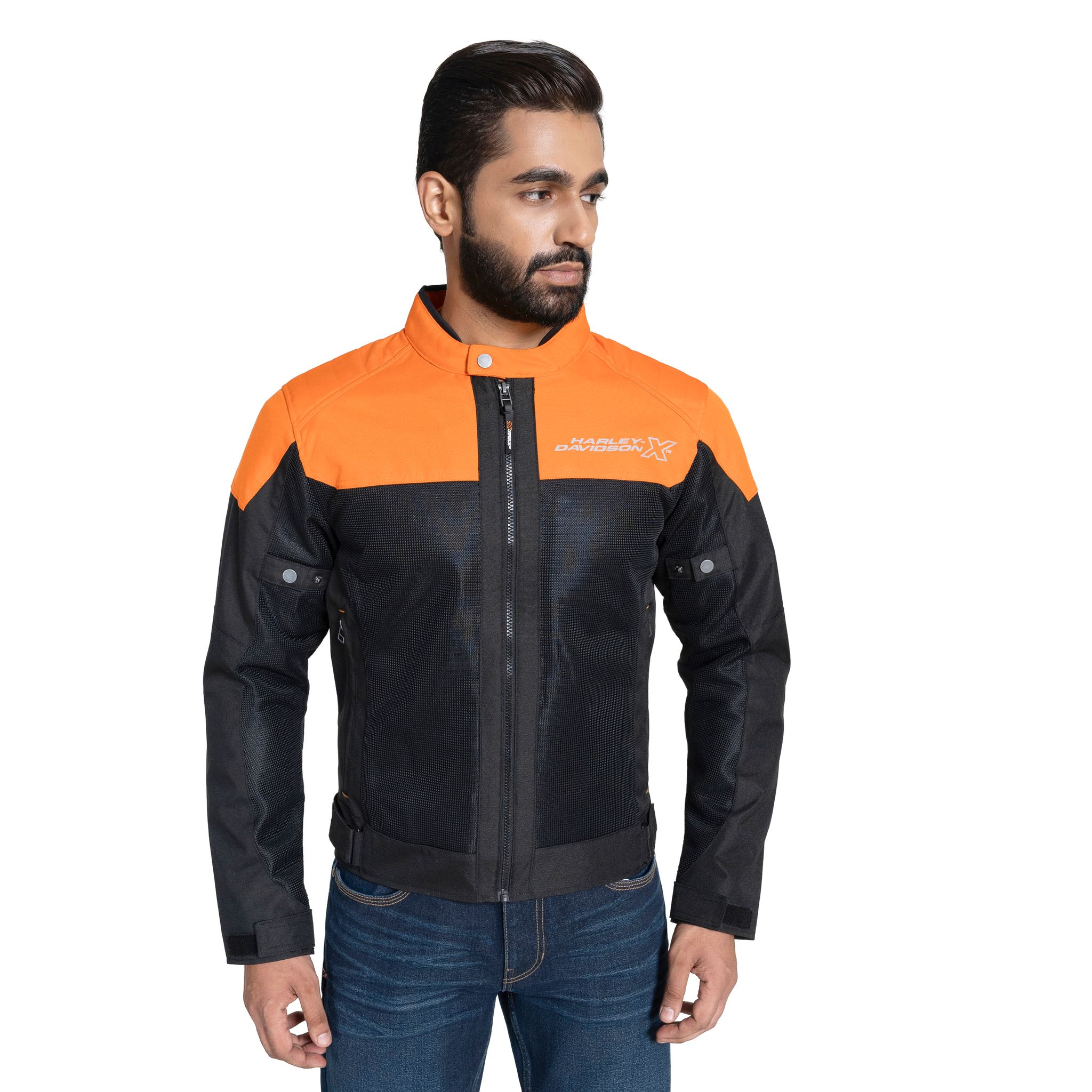 Road Edge Men's Orange Riding Jacket