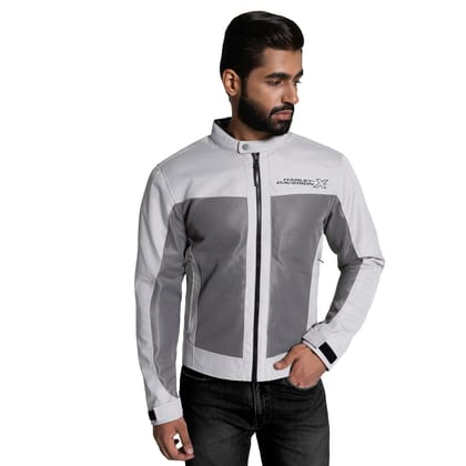 Road Edge Men's Dark Grey Riding Jacket