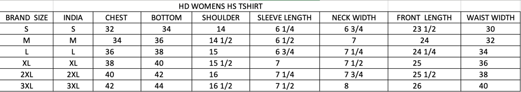 Size Guide