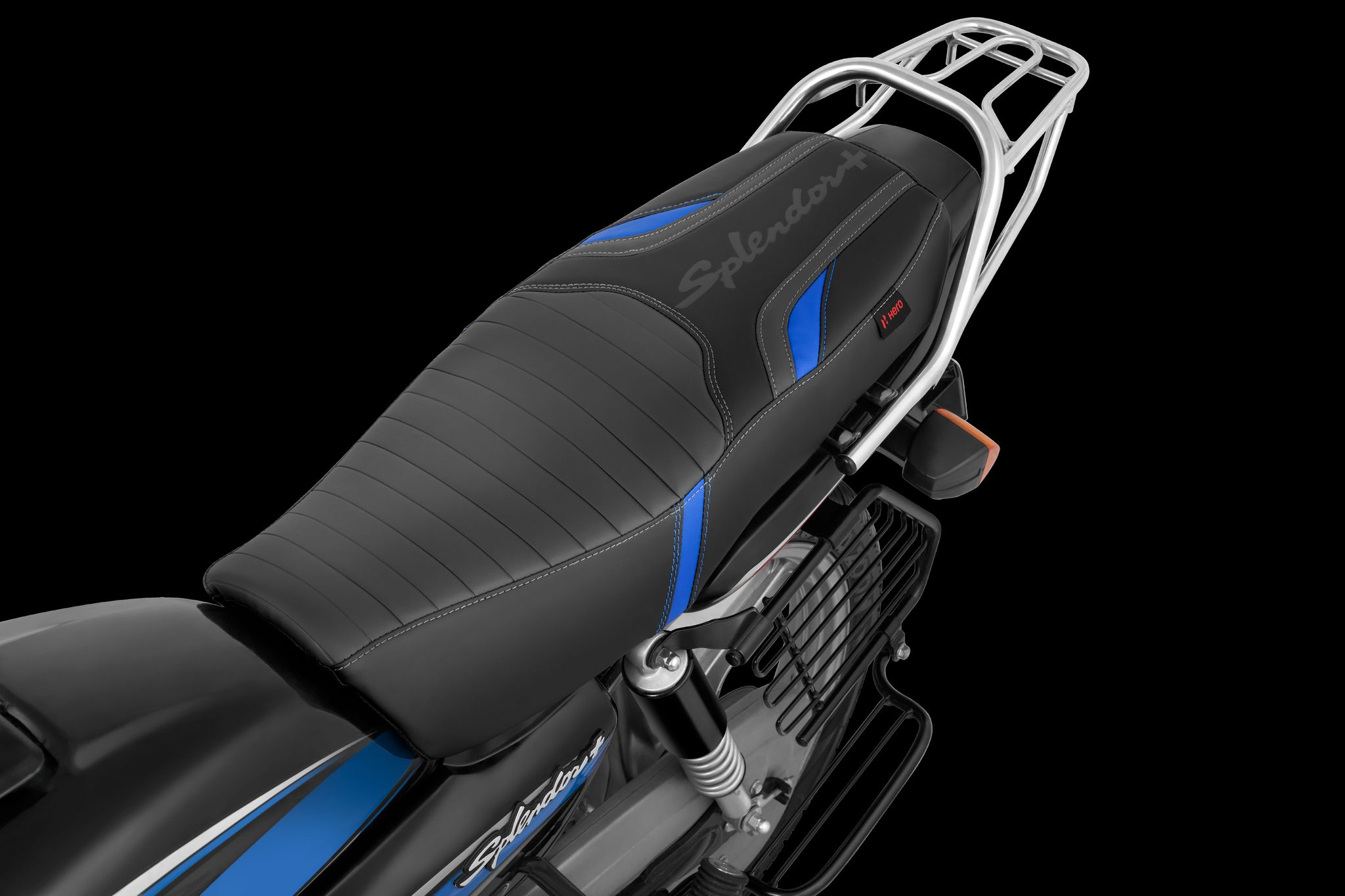 Seat Cover in Blue, Grey & Red For Splendor+
