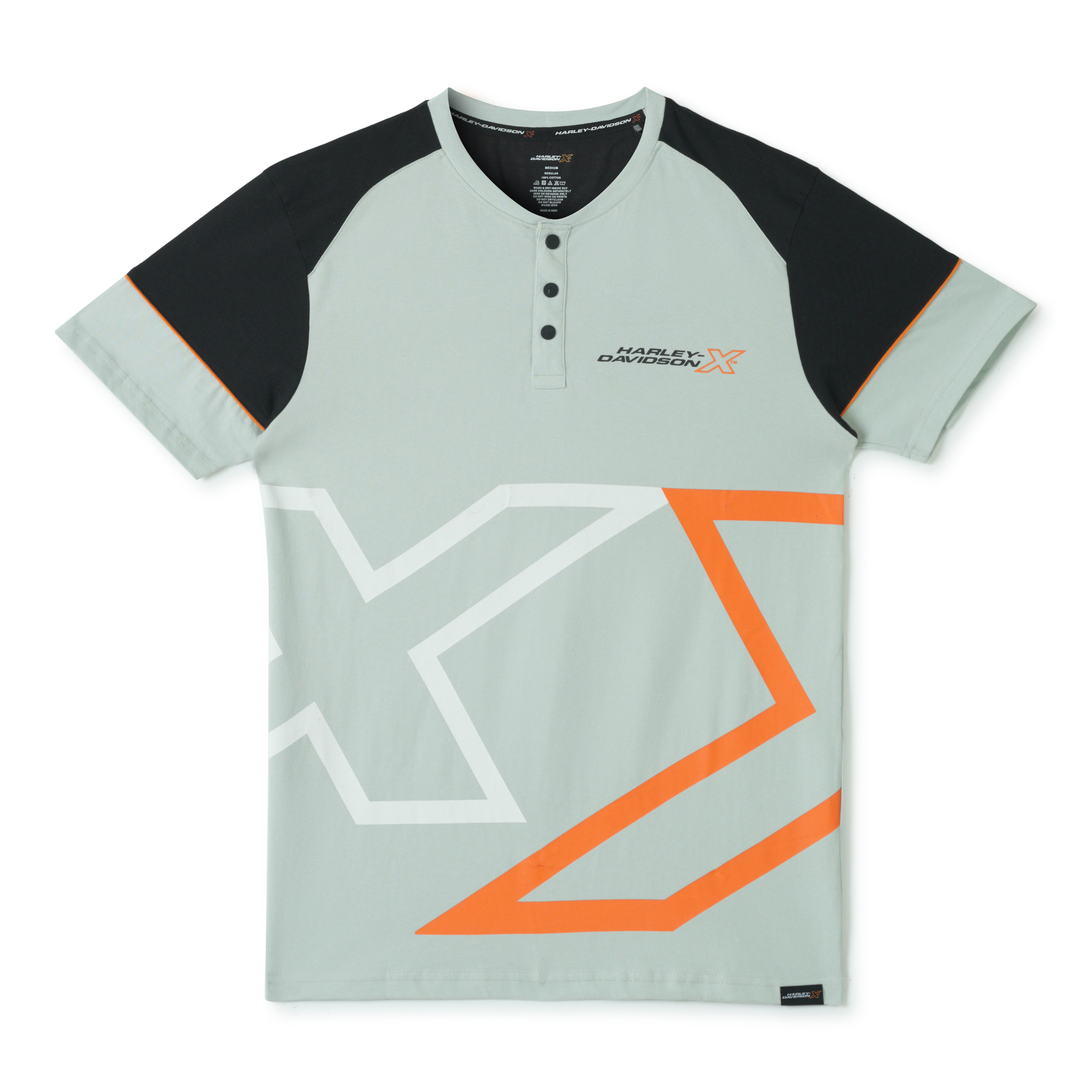 H-DX CREWX EDGE MEN'S HENLEY NECK TEE