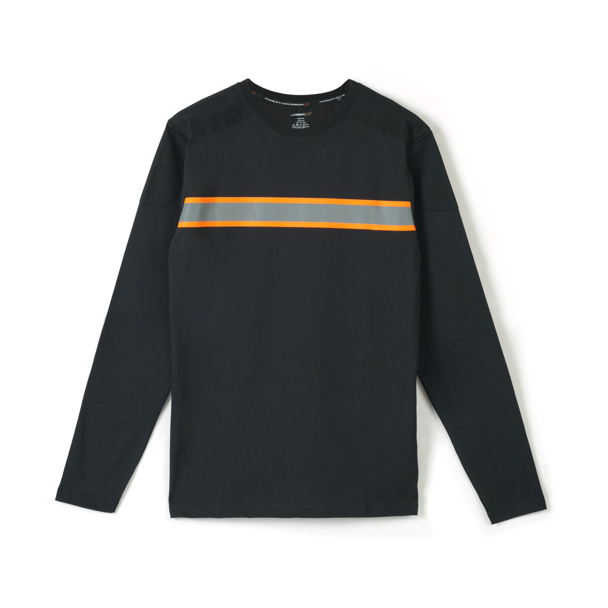 H-DX ELEMENT EDGE LONG SLEEVE MEN'S BLACK CREW NECK TEE