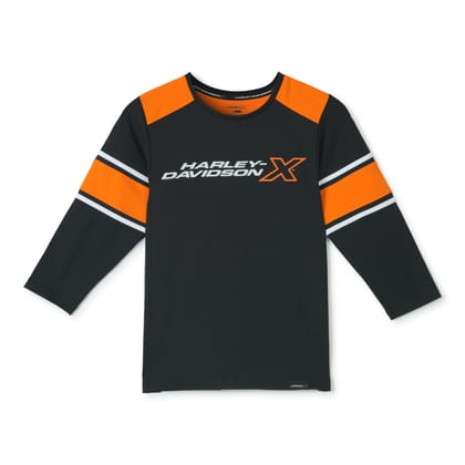 H-DX MOTO CONTOUR WOMEN'S BLACK CREW NECK TEE